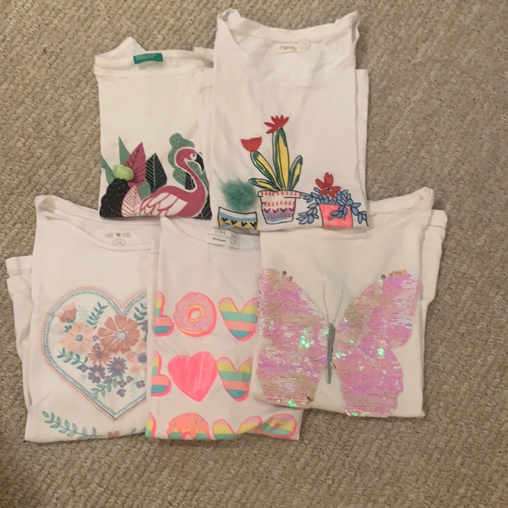 All 5 T-shirts. Size 7-8.  $10